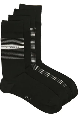 Tommy Hilfiger Socks - TH MEN SOCK 4P TIN GIFTBOX STRIPE black
