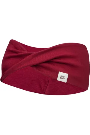 DOKE Bavlněná čelenka s křížením bordo