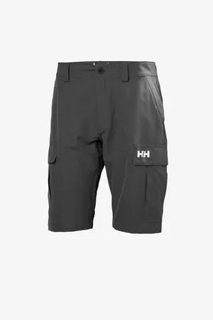 Helly Hansen Tmavě šedé pánské outdoorové kraťasy HH Quick-Dry Cargo - Pánské