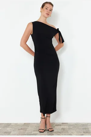 Trendyol Limited Edition Black Fitted Knitted Maxi Stretch Pencil Dress