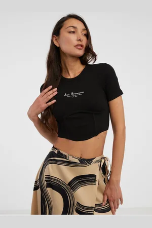 ONLY Černý dámský crop top Lola - Dámské