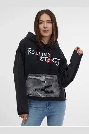 Desigual Černá dámská mikina s kapucí Rolling - Dámské