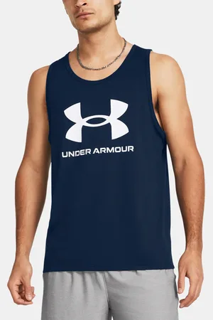 Under Armour Tílko UA SPORTSTYLE LOGO TANK-BLU - Pánské