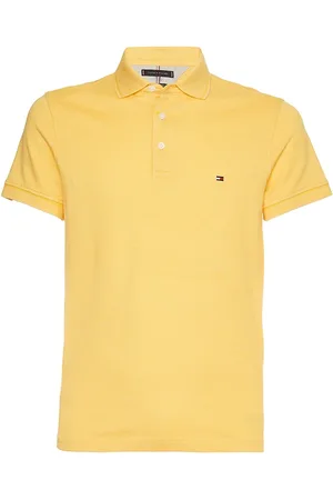 Tommy Hilfiger Polo shirt - MOULINE TIPPED SLIM POLO yellow