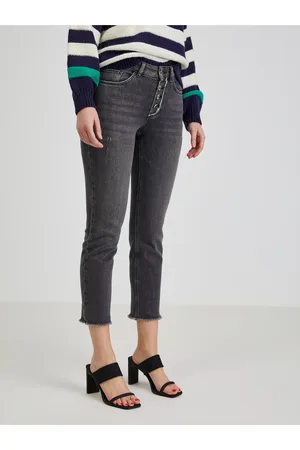 ORSAY Tmavě šedé dámské slim fit džíny - Dámské