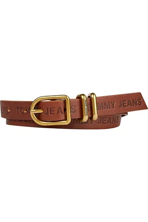 Tommy Hilfiger Tommy Jeans Belt - TJW LEATHER LOGO HIGH WAIST BELT brown
