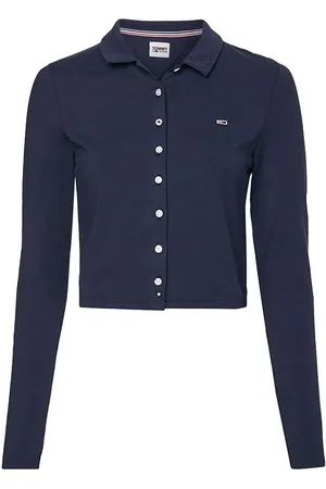Tommy Hilfiger Tommy Jeans Polo shirt - TJW BUTTON THROUGH POLO LS blue