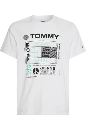 Tommy Hilfiger Tommy Jeans T-Shirt - TJM UNITEE FLAG REPTILE TEE white