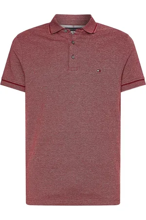 Tommy Hilfiger Polo shirt - MOULINE TIPPED SLIM POLO red