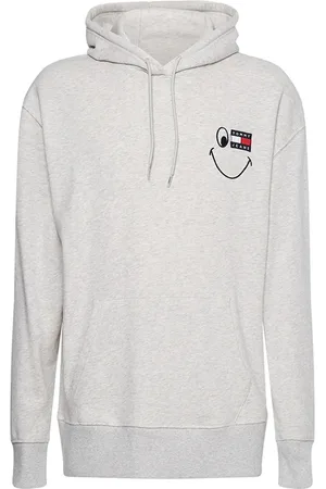 Tommy Hilfiger Tommy Jeans Sweatshirt - TJM SMILEY BADGE HOODIE white