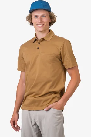Cubus Hnědé pánské polo tričko Kajan