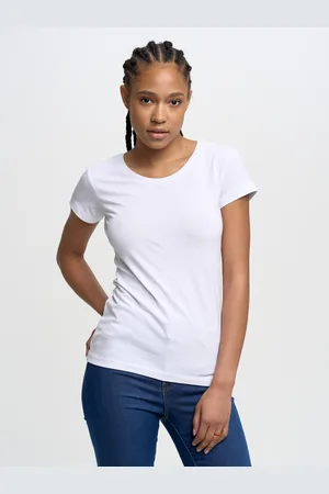 Big Star Dámské tričko shirt_ss 152055 krémové-101