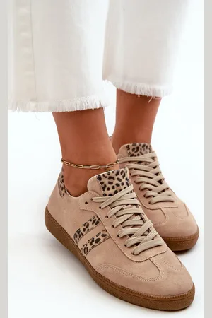 ZaZoo N1068 Semišové Nízké Dámské Tenisky Beige