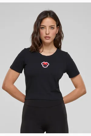 Merchcode Dámské tričko Disney 100 Minnie Badge černé