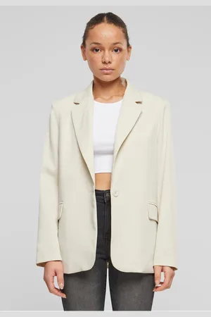 Urban classics Dámský Basic Blazer smetanový