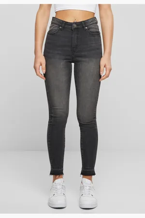 Urban classics Dámské džíny Skinny Fit černé/seprané