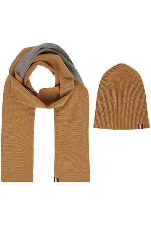 Tommy Hilfiger Hat & Scarf - GP MERINO SCARF & BEANIE brown