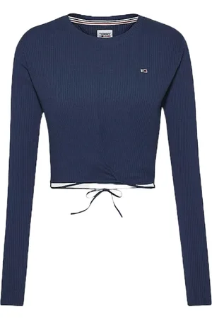 Tommy Hilfiger Tommy Jeans T-shirt - TJW CROP STRAP FRONT blue