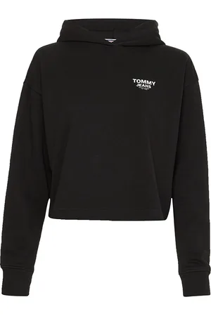 Tommy Hilfiger Tommy Jeans Sweatshirt - TJW BXY CROP TAPING HOODIE black