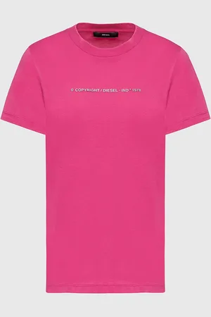 Diesel T-shirt - TSILYCOPY TSHIRT dark pink
