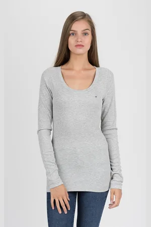 Tommy Hilfiger Tommy Jeans T-shirt - TJW ORIGINAL RIB LONGSLEEVE grey