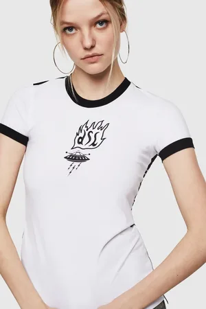 Diesel T-shirt - TSUPERYH TSHIRT white-black