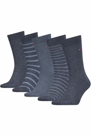 Tommy Hilfiger Socks - TH MEN SOCK 5P GIFTBOX STRIPES blue
