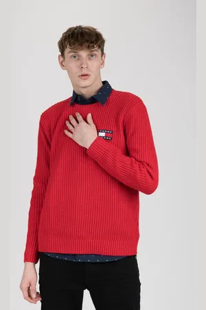 Tommy Hilfiger Tommy Jeans Sweater - TJM TOMMY BADGE SWEATER red
