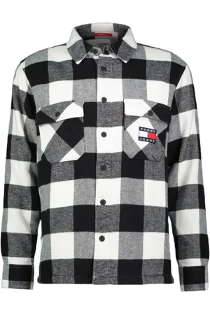 Tommy Hilfiger Tommy Jeans Shirt - TJM SHERPA FLANNEL OVERSHIRT white