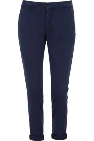 Tommy Hilfiger Trousers - Slim chino 7/8 MSTT GD dark blue