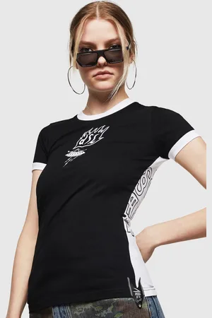 Diesel T-shirt - TSUPERYH TSHIRT black and white