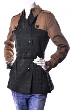 Tommy Hilfiger Trench coat - MARYLIN CHK SHORT TRENCH black