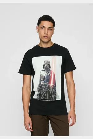 Merchcode Černé tričko s logem Star Wars Darth Vader