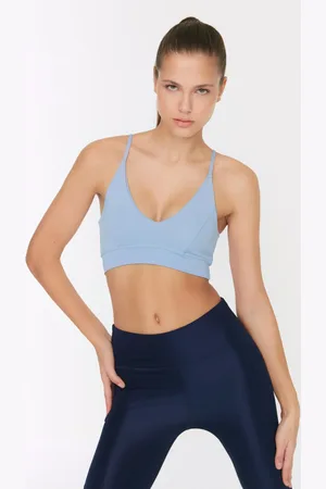 Trendyol Light Blue Supported/Styling String Strap Knitted Sports Bra