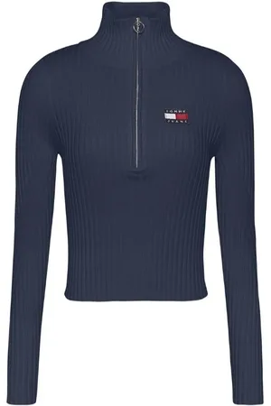 Tommy Hilfiger Tommy Jeans Sweater - TJW HALF ZIP THRU SWEATER blue