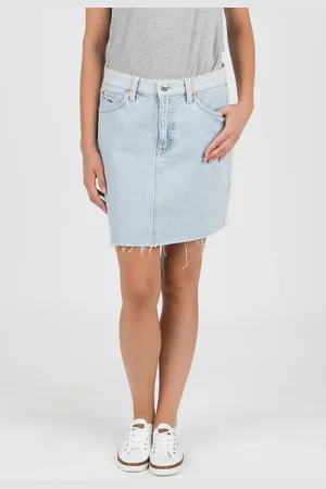 Tommy Hilfiger Tommy Jeans Skirt - SHORT DENIM SKIRT BRGHTL light blue