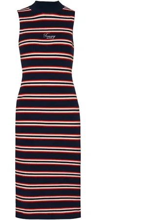 Tommy Hilfiger Tommy Jeans Dress - TJW SIDE SLIT STRIPE DRESS blue