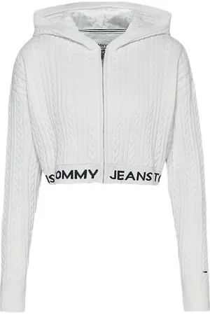 Tommy Hilfiger Tommy Jeans Cardigan - TJW BXY CROP ZIP WAI white