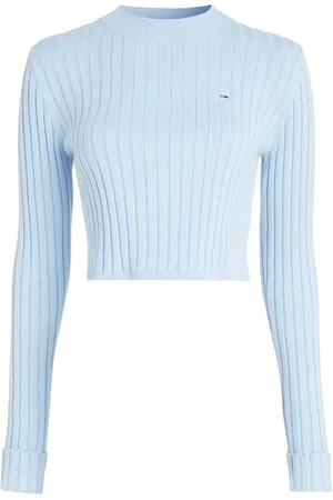Tommy Hilfiger Tommy Jeans Sweater - TJW BXY CROP RIB SWEATER blue