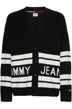 Tommy Hilfiger Tommy Jeans Cardigan - TJM STRIPE GRAPHIC CARDIGAN black