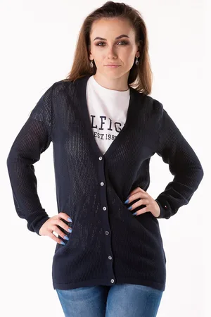 Tommy Hilfiger Sweater - TESSA V-NK EASY CARDI blue