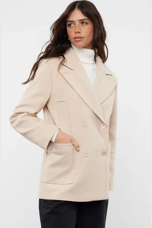 Trendyol Stone Regular Pocket Detailed Soft Texture Short Jacket Coat