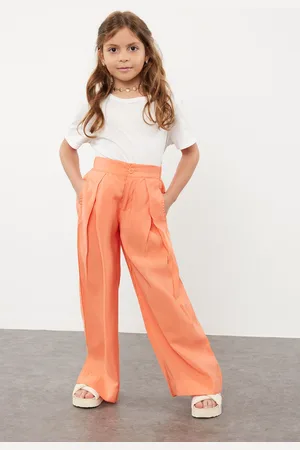 Trendyol Orange Girl Wide Leg Woven Trousers