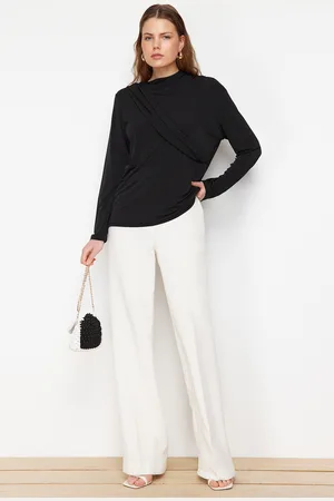 Trendyol Black Hooded Detailed Sandy Knitted Tunic
