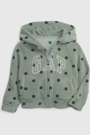 GAP Dětská fleecová mikina puntík logo - Holky