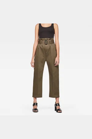G-Star G-STAR Pants - Bronson XL paperbag waist chino wmn green