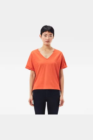 G-Star G-STAR T-shirt - Joosa v-neck tee orange