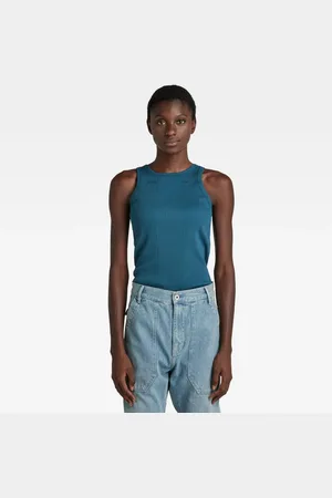 G-Star G-STAR Tank top - Engineered rib tank top blue