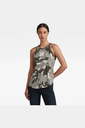 G-Star G-STAR Tank top - AOP camo RAW tank green