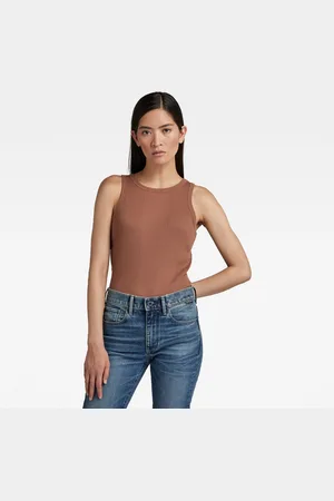 G-Star G-STAR Tank top - Engineered rib tank top brown